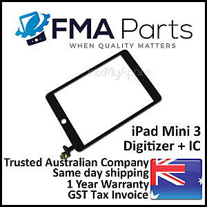 [AM] Glass Touch Screen Digitizer with IC - Black for iPad Mini 3